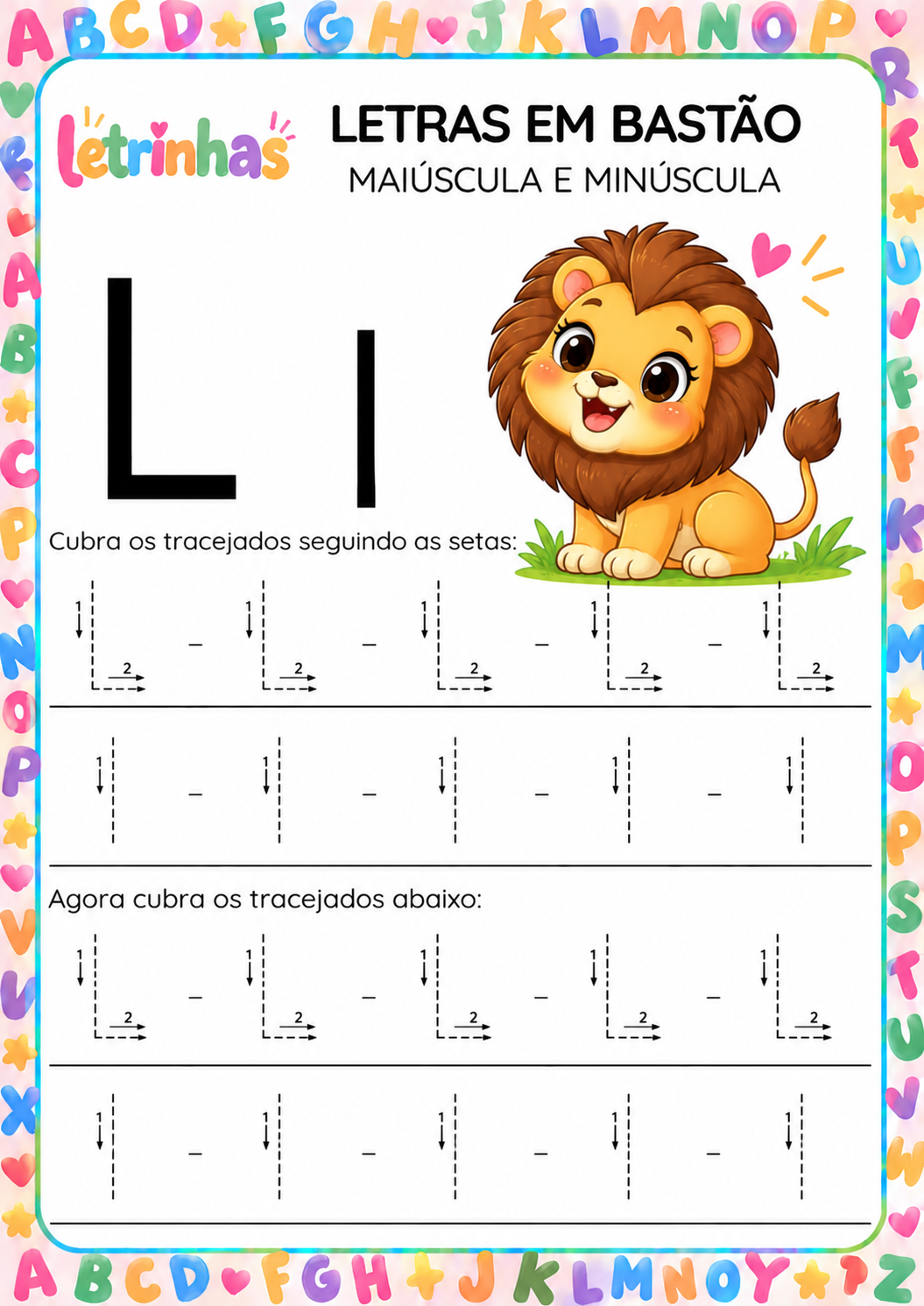 Amostra da apostila ALFABETO EM LETRAS BASTÃO